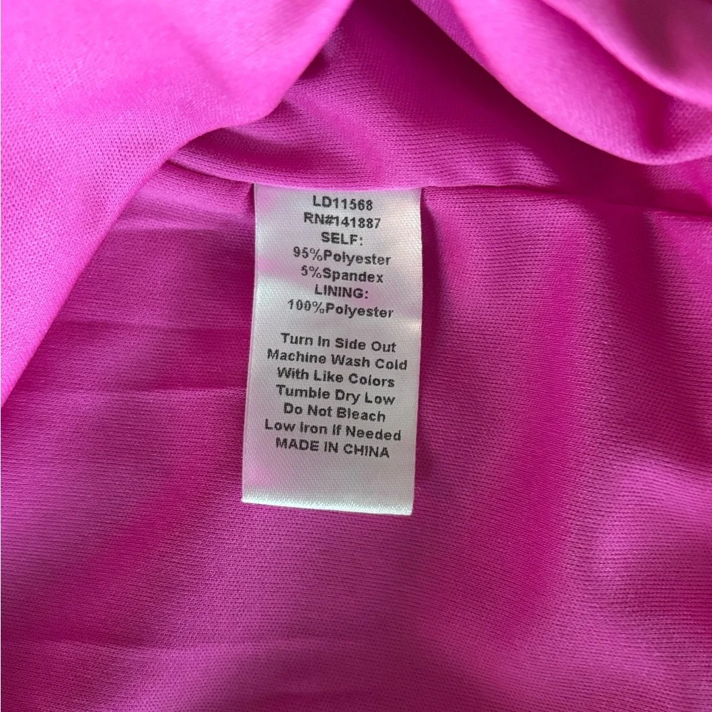 Fuchsia Ruffle Mini Dress - Picture 10 of 10